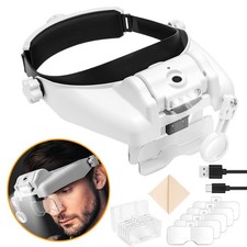 Kopfbandlupe Stirnbandlupe LED