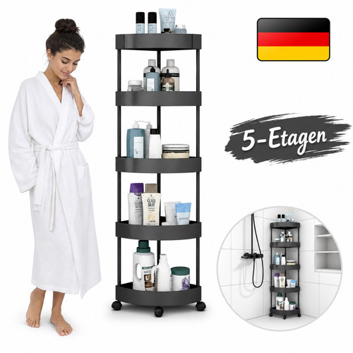 Ebenen eckregal mit rädern - mit,