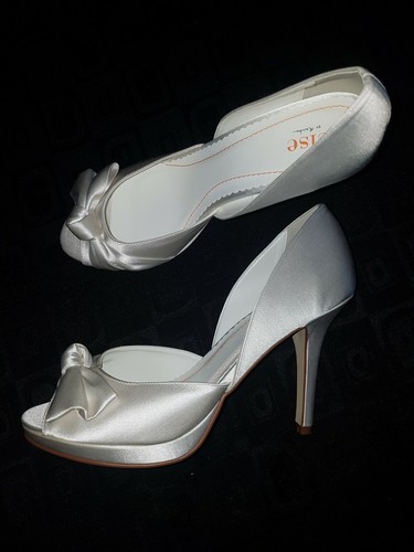 Brautschuhe ivory satin 11 - brautschuhe,