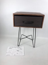 Retro Industrie Beistelltisch aus Holz Vintage Optik Couchtisch mit Schublade