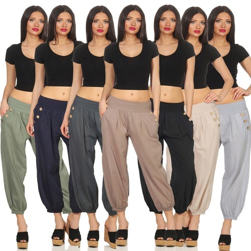 Damen leichte einfarbige hose - damen,