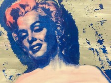 POPART BILD MARILYN MONROE MONOGRAMMIERT OW 2005 ABMESSUNGEN 80x80cm