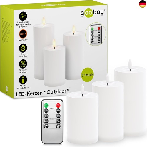 64786 led kerzen 3er set - kerzen,