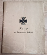 Festschrift Denkmalsweihe Infanterie Regiment 158 Paderborn Senne WK1 1. WK