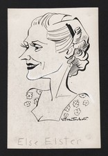 Else Elster Film cinema Schauspielerin actress Portrait Zeichnung Trautschold