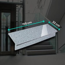 Komplett-Set: Trittstufe und Setzstufe aus Granit G603 150x33x2 cm | 150x15x2 cm