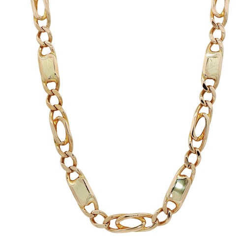 Figarokette gelbgold 585er - 585er, 14