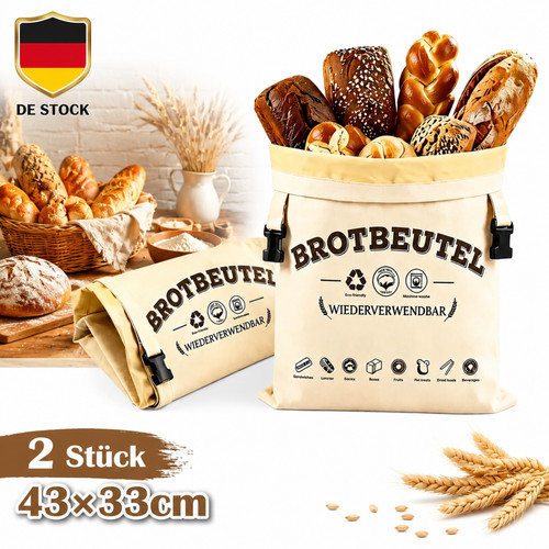 2er set bienenwachs - bienenwachs, brotbeutel