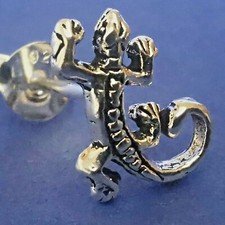 Ohrstecker Eidechse Ohrringe Gecko Salamander 925 Silber 