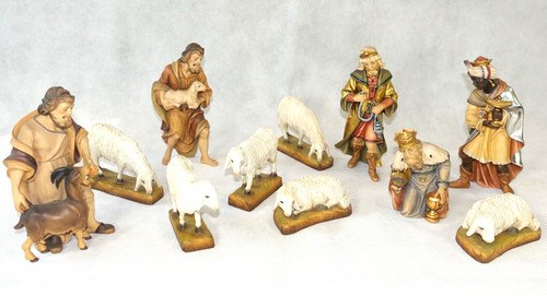 Handgeschnitzte krippenfiguren - handgeschnitzte,