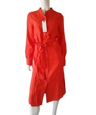 OUI Kleid rot  Leinen mit