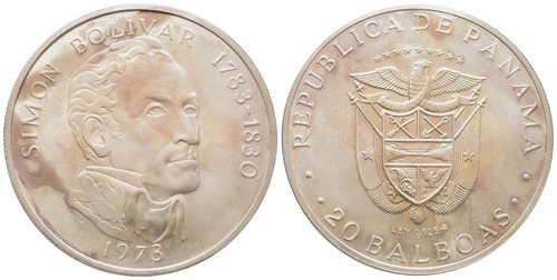 Panama balboas 1973 simon - panama,, 20