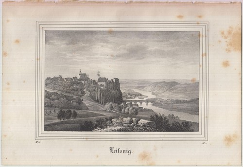 Lithografie leisnig 1836 - leisnig,,