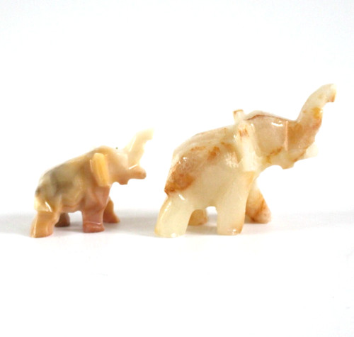 Elefantenfigur aus marmor - 2,