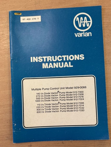 Varian mehrpumpensteuergerät - varian,