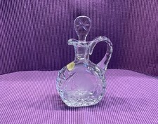 Alte Glaskaraffe handgeschliffen Karaffe 16 cm