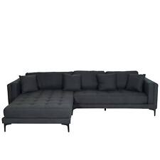 B-Ware Sofa-Garnitur MCW-M27, Liegefläche links/rechts, 293cm, Stoff dunkelgrau