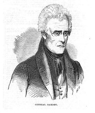 ANDREW JACKSON Präsident der USA - Antikdruck 1845