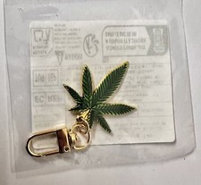 Hanfblatt Cannabis 420 Weed Anhänger aus Metall grün 