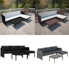 3-tlg. Garten Lounge Set mit