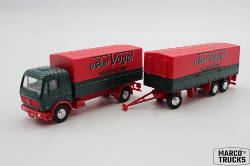 Herpa planenhängerzug - mb,