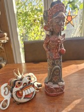 Indonesien/Bali  konvolut Handgeschnitzte  Statue, Holzmaske antik