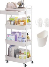 Schicht rollregal weiß mit - 4-schicht,