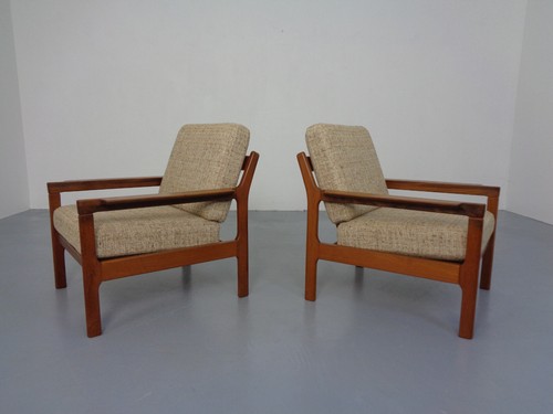 Danish teak armchairs 1960s - danish,