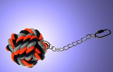 Vogelspielzeug 🐦 BAUMWOLLKNOTEN MIT KETTE 🐦 Papageispielzeug Käfig Zubehör