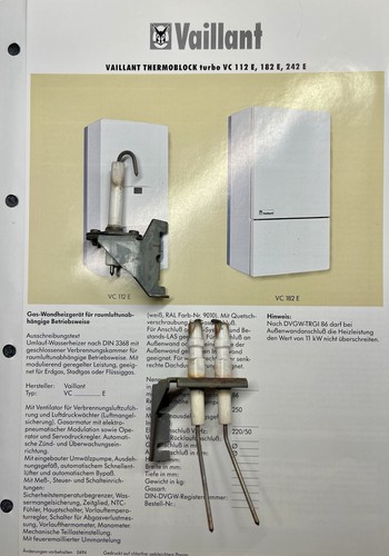 Vaillant elektrode zündung - elektrode,