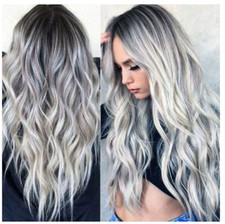 Ombre Silver Grey Wave