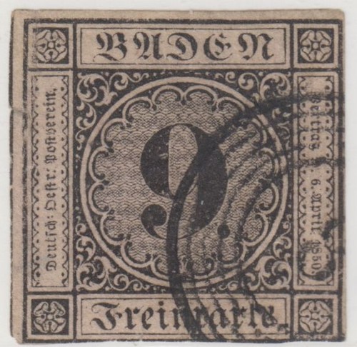 Baden mit nummernstempel - nr., 4