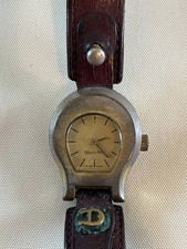Etienne Aigner Uhr 1970er Handaufzug Hufeisen, läuft, Lederband