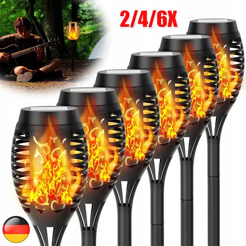 6st solarfackeln für außen - solarfackeln,