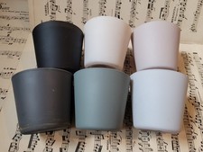 8 Stück Mini Blumentöpfe Blumentopf Übertopf Grau Rosa Weiß Orchidee Ikea