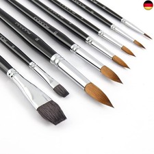Sable Aquarellpinsel, 8 Stück