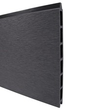 WPC Zaun Komplettset Sichtschutzzaun Gartenzaun Alupfosten Anthrazit 180x180 cm