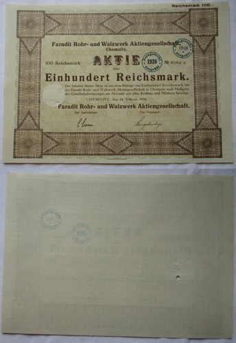 100 aktie faradit rohr - rm,