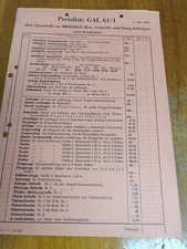 Prospekt Mengele Preisliste