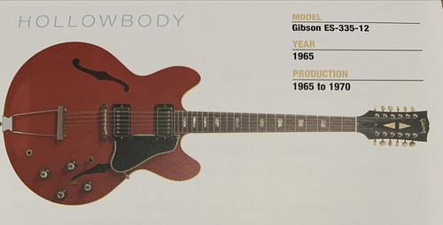 1965 gibson 335 hollow - gibson, es-335-12