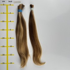Europäisches Echthaar Rohhaare hellblond mind.100Gr 35-40cm - 35072555