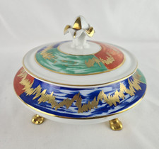 Art deco porzellan deckeldose - porzellan,