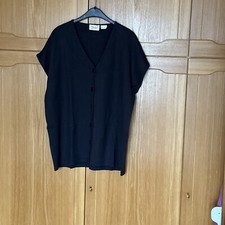 Maria Bellesi Strickjacke kurzarm braun dunkelbraun Gr. 44