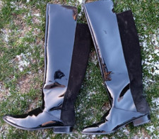 Damen Lackstiefel Pertti PALMROTH schwarz  Overknees Made in Finnland, Gr 41-TOP