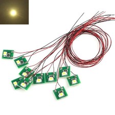 LED Hausbeleuchtung Beleuchtung warmweiß mit Kabel 12-19V Häuser 10 Stück S206