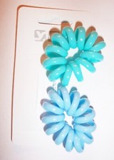 2x Spiral Haargummis -BLAU