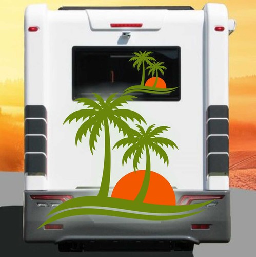 Aufkleber palme wohnmobil - aufkleber,