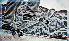 POSTER XXL POP ART SKATEBOARD LONG BOARD JUMP STREET ABSTRAKT VINTAGE 150x90