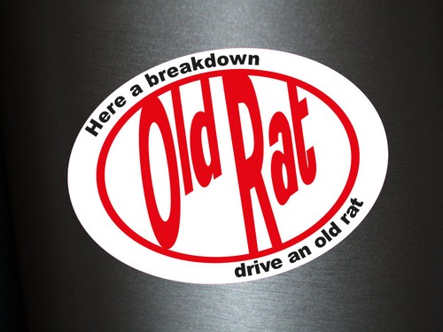 Aufkleber old rat - 1,