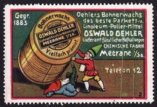 Meerane/Sa. „Bohnenwachs“ Oswald Oehler, Chem. Fabrik, Zwerge, Werbemarke